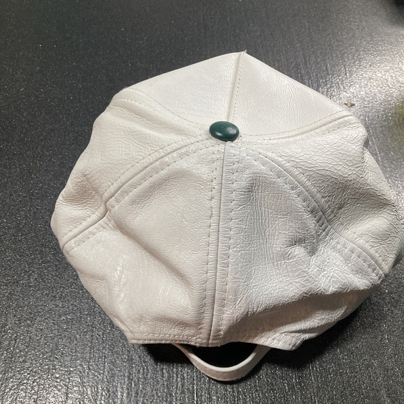 Vintage Genuine Leather Cap Trucker Hat Baseball Vintage 80s King Of The Hill - Picture 4 of 8